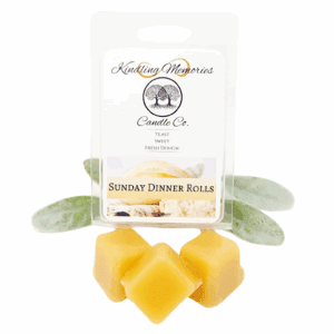 Candle melts labeled "Sunday Dinner Rolls.