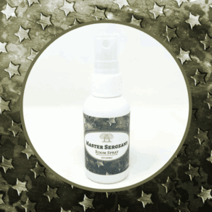 Room spray bottle with starry background.