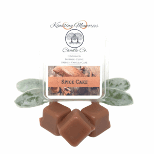 Spice cake scented wax melts with leaves.