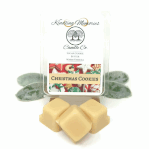 Christmas cookies wax melts with festive label.