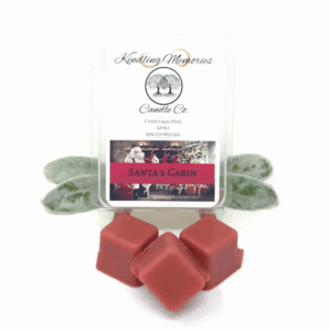 Red wax melts labeled "Santa's Cabin.