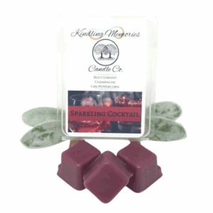 Candle melts with "Sparkling Cocktail" label.