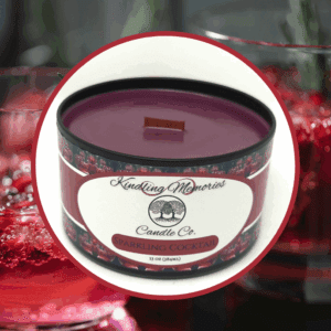 Red candle labeled "Sparkling Cocktail" in focus.